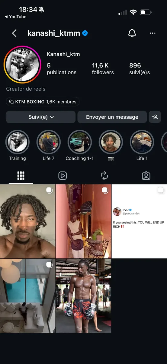 Capture du compte Instagram kanashi_ktmm